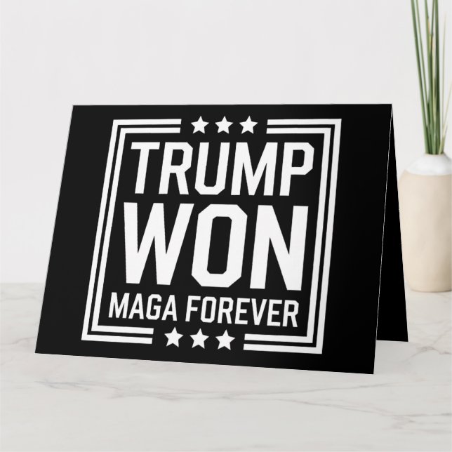 Trump won 47th US President Maga Election 2024 Card (Front)