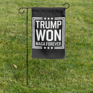 Trump won 47th US President Maga Election 2024 Garden Flag