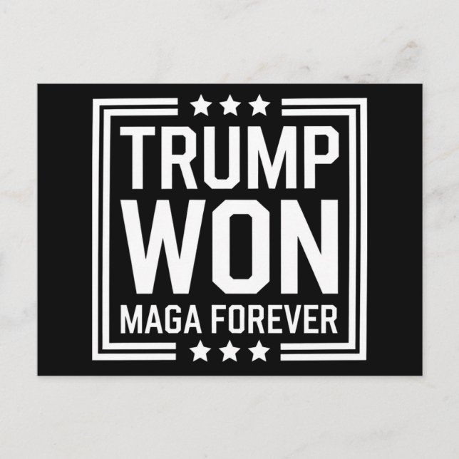 Trump won 47th US President Maga Election 2024 Postcard (Front)