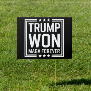 Trump won 47th US President Maga Election 2024 Sign