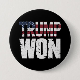 Trump Won 47th US President Won Election 2024 Button