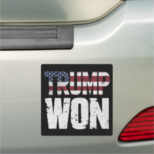 Trump Won 47th US President Won Election 2024 Car Magnet