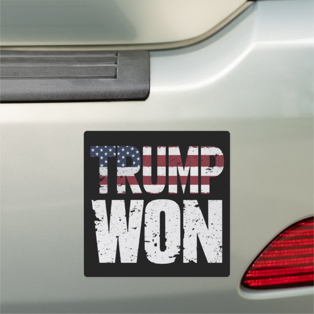 Trump Won 47th US President Won Election 2024 Car Magnet (In Situ)