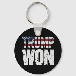Trump Won 47th US President Won Election 2024 Keychain