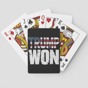 Trump Won 47th US President Won Election 2024 Poker Cards