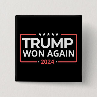Trump Won Again 2024 Button