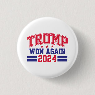 Trump Won Again 2024 Button