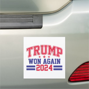 Trump Won Again 2024 Car Magnet