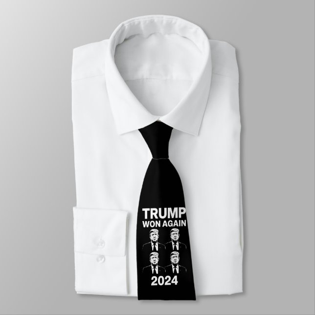 Trump Won Again 2024 Election Inauguration Day 47  Neck Tie (Tied)