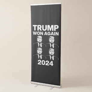 Trump Won Again 2024 Election Inauguration Day 47 Retractable Banner