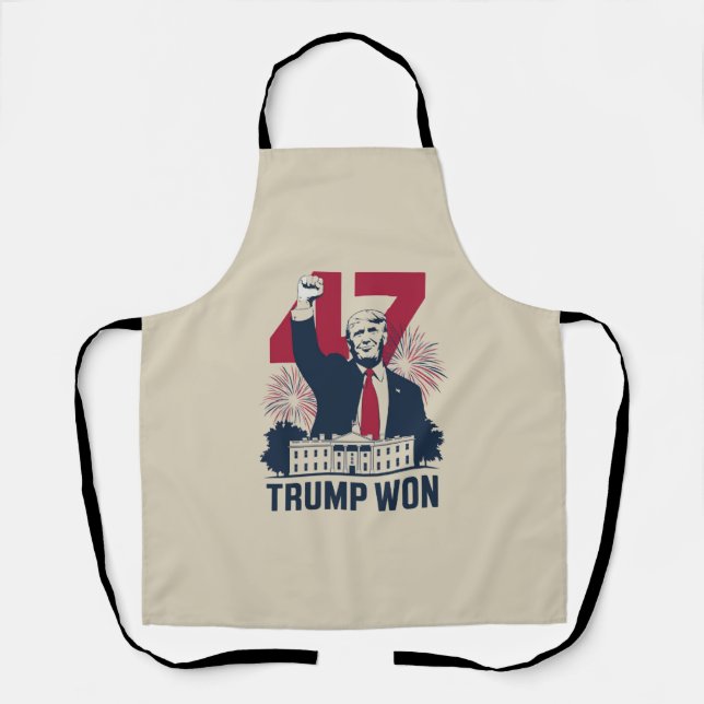Trump Won Again 2024 Election President 47 th  Apron (Front)