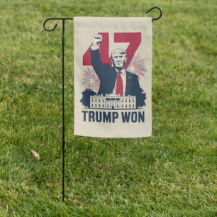 Trump Won Again 2024 Election President 47 th  Garden Flag