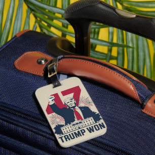 Trump Won Again 2024 Election President 47 th  Luggage Tag
