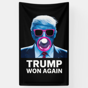 Trump Won Again 2024 Election Vote President 47th  Banner