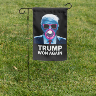 Trump Won Again 2024 Election Vote President 47th  Garden Flag