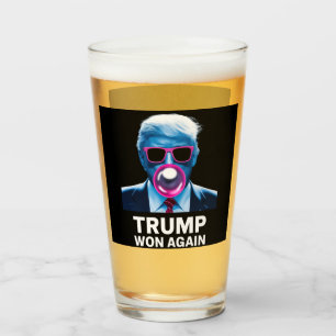 Trump Won Again 2024 Election Vote President 47th  Glass