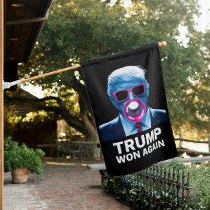 Trump Won Again 2024 Election Vote President 47th  House Flag