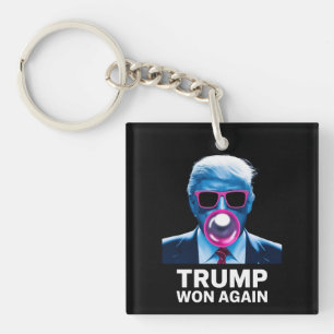 Trump Won Again 2024 Election Vote President 47th  Keychain
