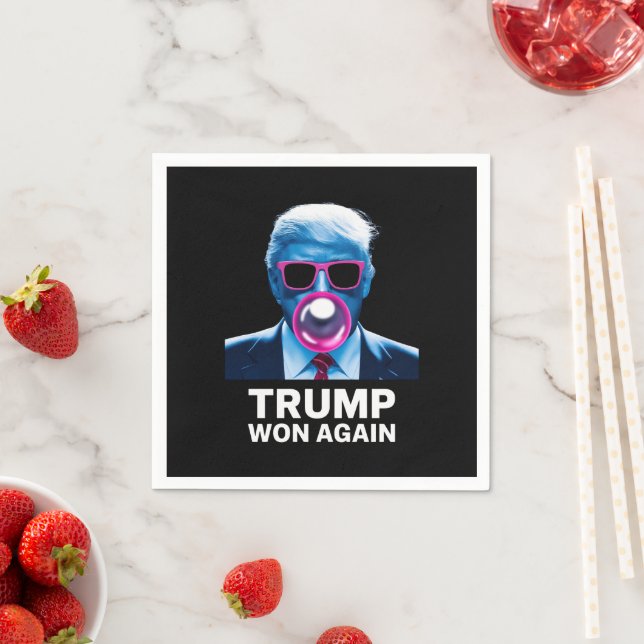 Trump Won Again 2024 Election Vote President 47th  Napkins (Insitu)