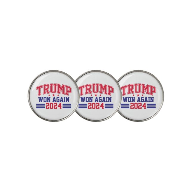 Trump Won Again 2024 Golf Ball Marker (3 Up)