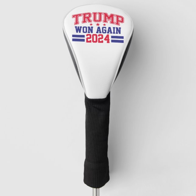 Trump Won Again 2024 Golf Head Cover (Front)