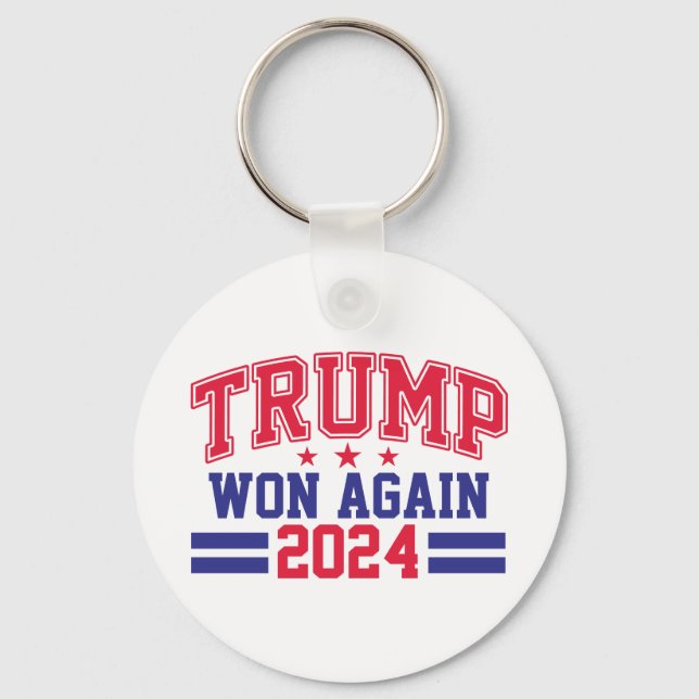 Trump Won Again 2024 Keychain (Front)
