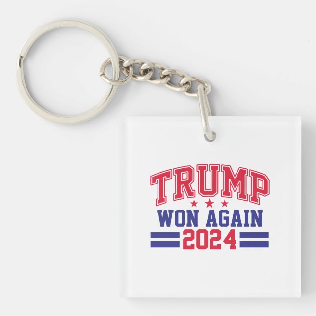 Trump Won Again 2024 Keychain (Front)