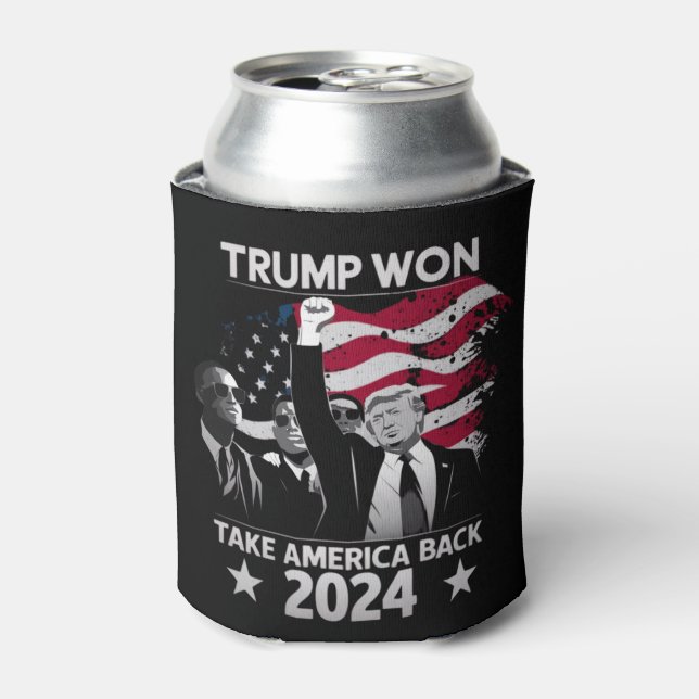 Trump Won Again Take America Back 2024 Can Cooler (Can Front)