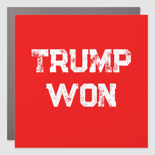 TRUMP WON   CAR MAGNET (Front)