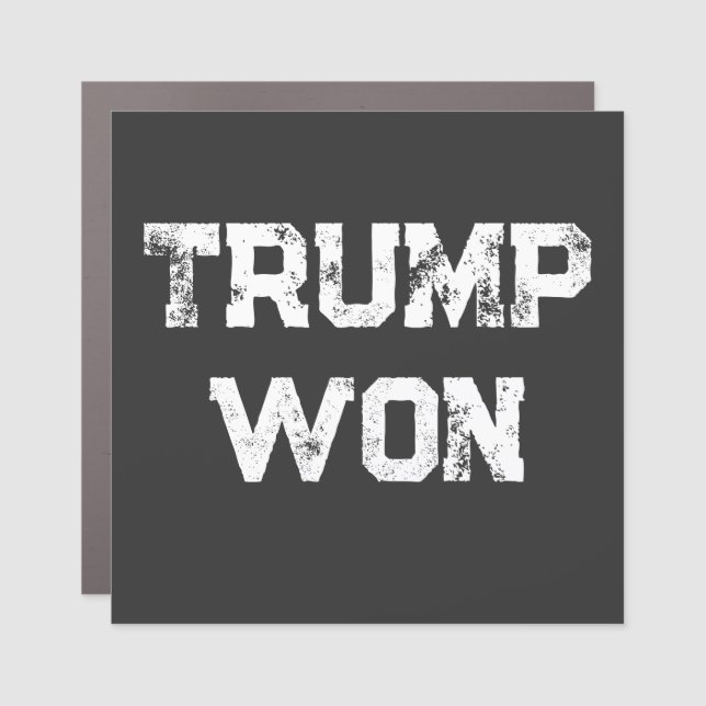 Trump Won  Car Magnet (Front)