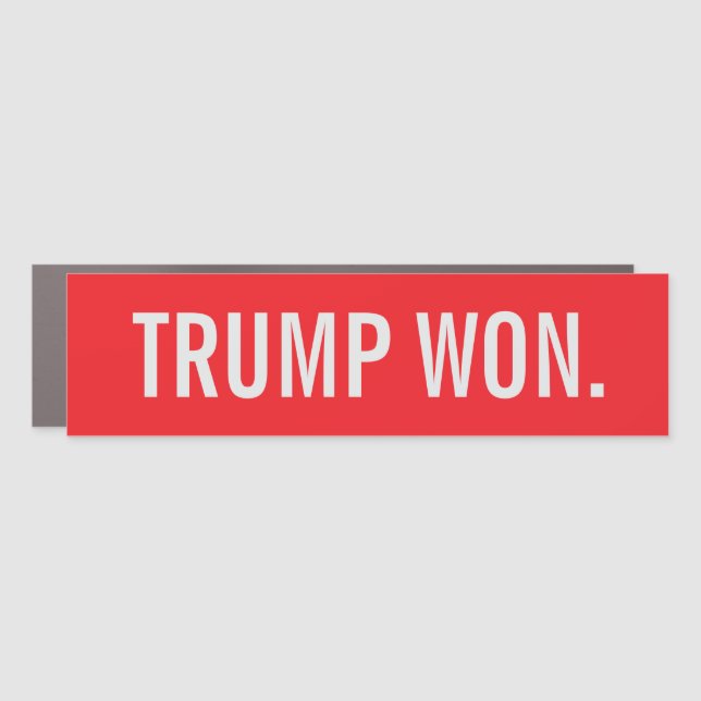 Trump Won Car Magnet (Front)