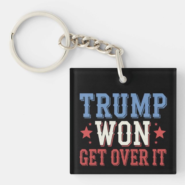 Trump Won Get Over It 2024 Keychain (Front)