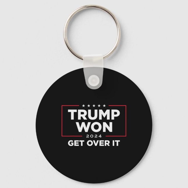 Trump Won Get Over It 2024  Keychain (Front)