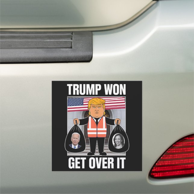 Trump Won Get Over It Maga Won Election 2024  Car Magnet (In Situ)
