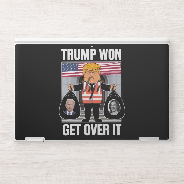 Trump Won Get Over It Maga Won Election 2024  HP Laptop Skin (Front)