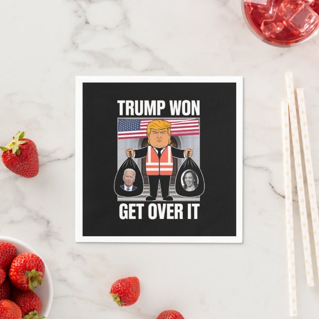 Trump Won Get Over It Maga Won Election 2024  Napkins (Insitu)