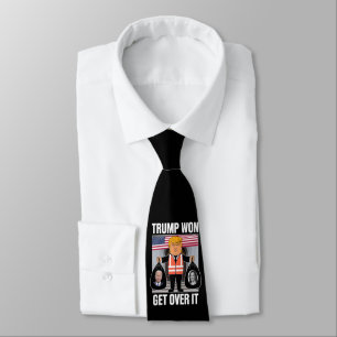 Trump Won Get Over It Maga Won Election 2024  Neck Tie
