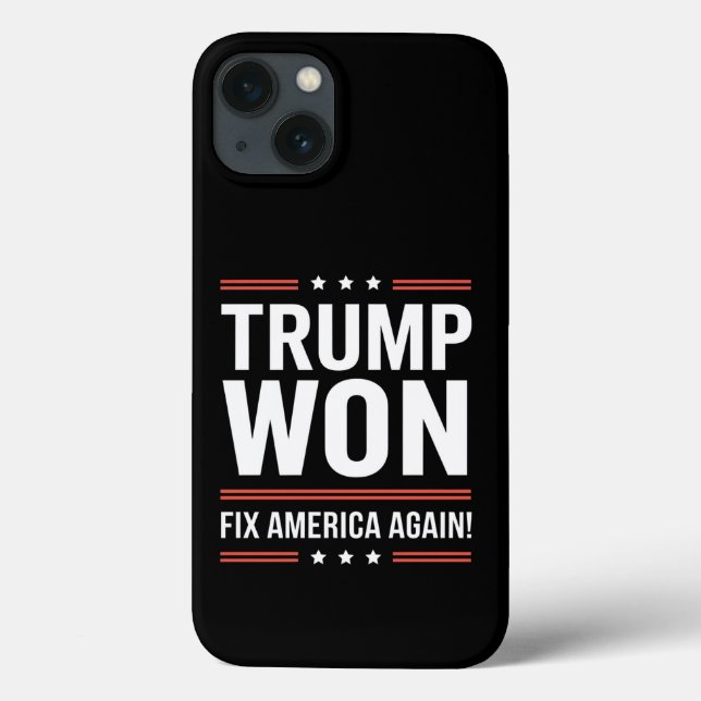 Trump Won MAGA Trump Winner 2024 Fix America Again Case-Mate iPhone Case (Back)