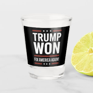 Trump Won MAGA Trump Winner 2024 Fix America Again Shot Glass