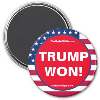 TRUMP WON! Patriotic magnet