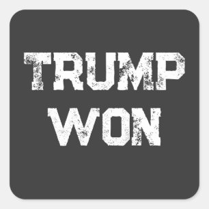 Trump Won   Square Sticker