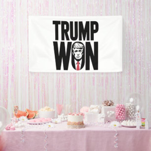 Trump Won Trump Vance Election President Speech  Banner