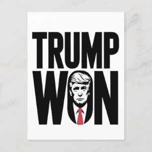 Trump Won Trump Vance Election President Speech Postcard