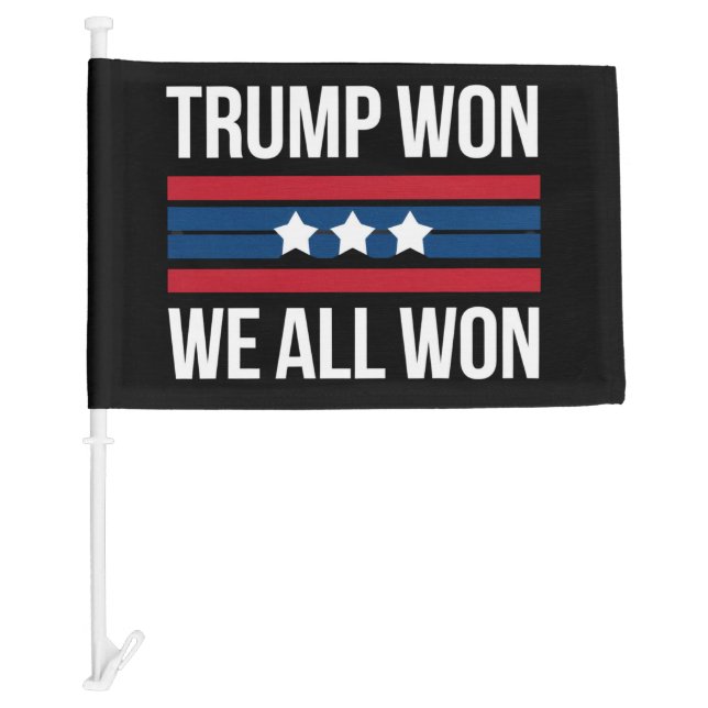 Trump Won We All Won 2024 USA Flag Trump Won (Front)