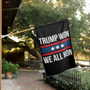 Trump Won We All Won 2024 USA Flag Trump Won