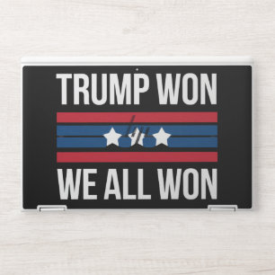 Trump Won We All Won 2024 USA Flag Trump Won HP Laptop Skin