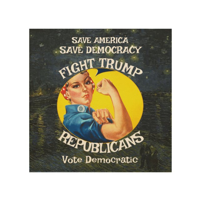 Trump Wood Wall Art (Front)