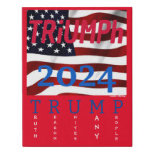 TRUMP Wrapped Canvas Print 11x24 - "TRiUMPh 2024"