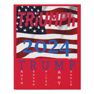 TRUMP Wrapped Canvas Print 11x24 - "TRiUMPh 2024"
