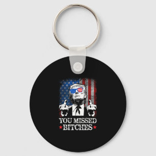 Trump You Missed Es Funny Trump Keychain